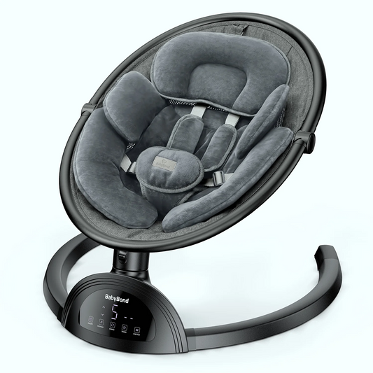 (BB009)Portable Baby Swings for Infants, with 5 Speeds and Remote Control, Newborn & up, Unisex, Black
