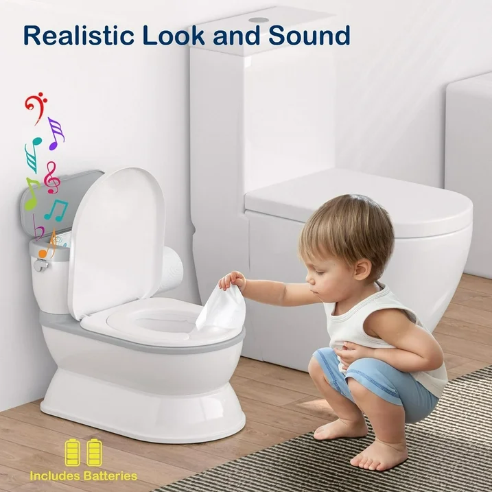 Potty Training Mua My Real Toilet With Life-Like Flush Button And
