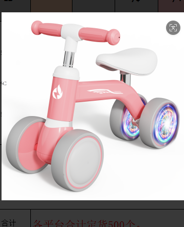 Babyomi Colorful Lighting No-Pedal Baby Balance Bike For 10-36 Months, 4 Silent Wheels Pre-School First Ride On Toys, Unicorn Shape, Easy Snap-Together Assembly, Pink(3015)