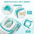 (  T5 )Babyomi Potty Step Stools, Toddler Toilet Seat with Ladder and Height Adjustable for Children's 12+Months, Blue-Green