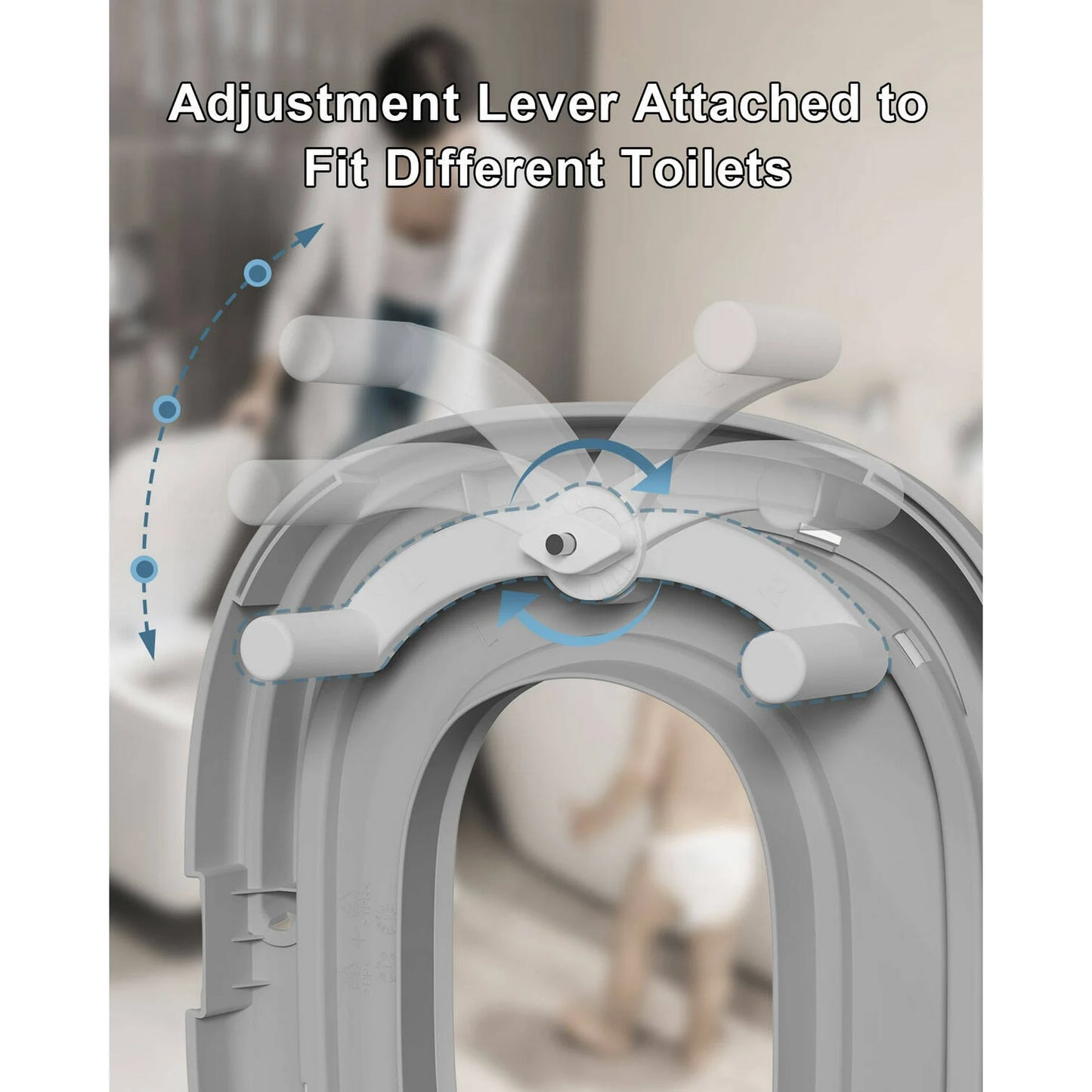 Babyomi 3 in-1 Potty Training Toilet with Standalone Potty & Potty Ring & Step Stool and Washable Liner and Lid,One-click Assembly, Easy to Clean,Grey&Pink